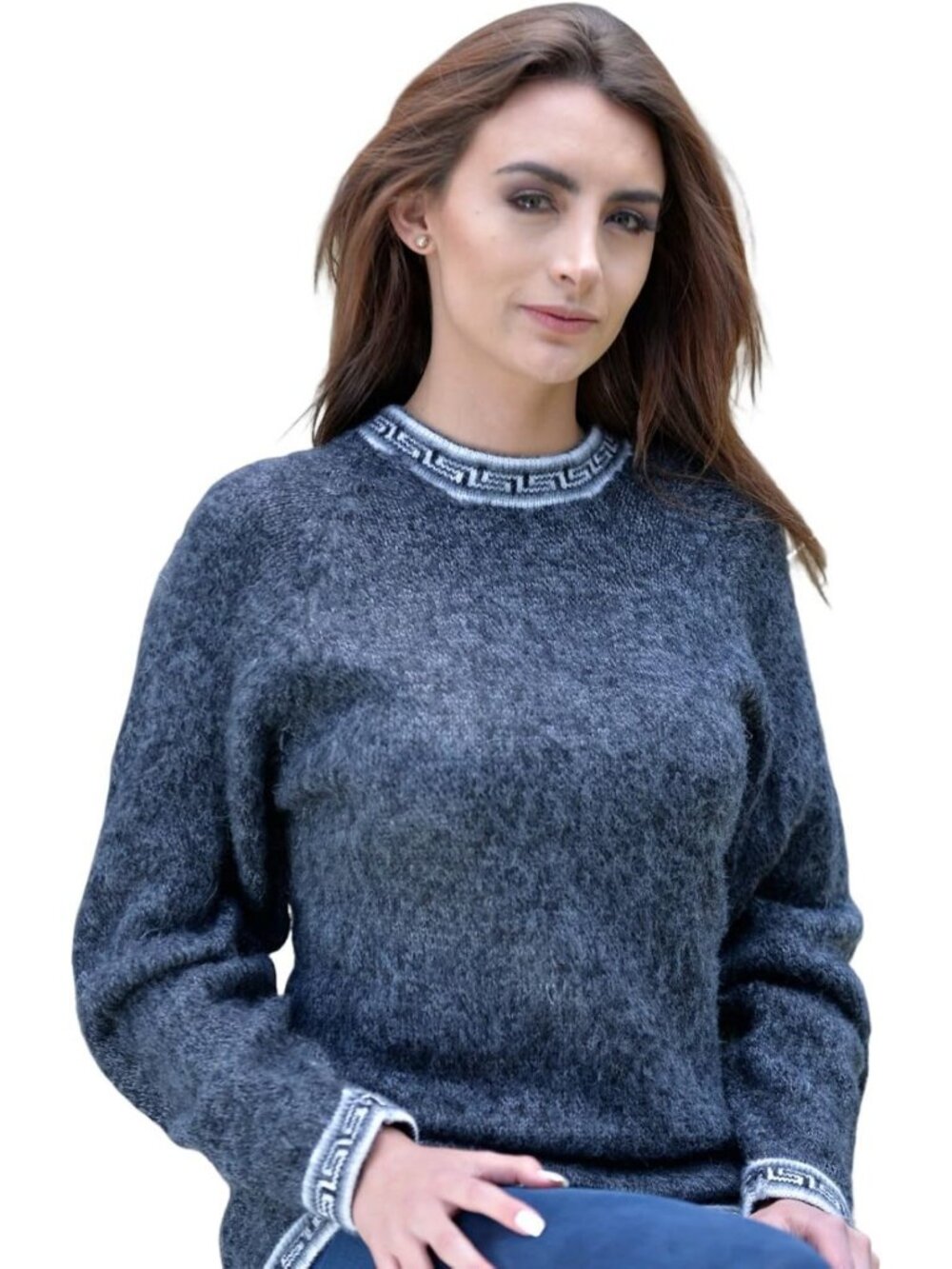 Cozy Fair Isle Alpaca Sweater for Women | Fall & Winter Knit Pullover Top